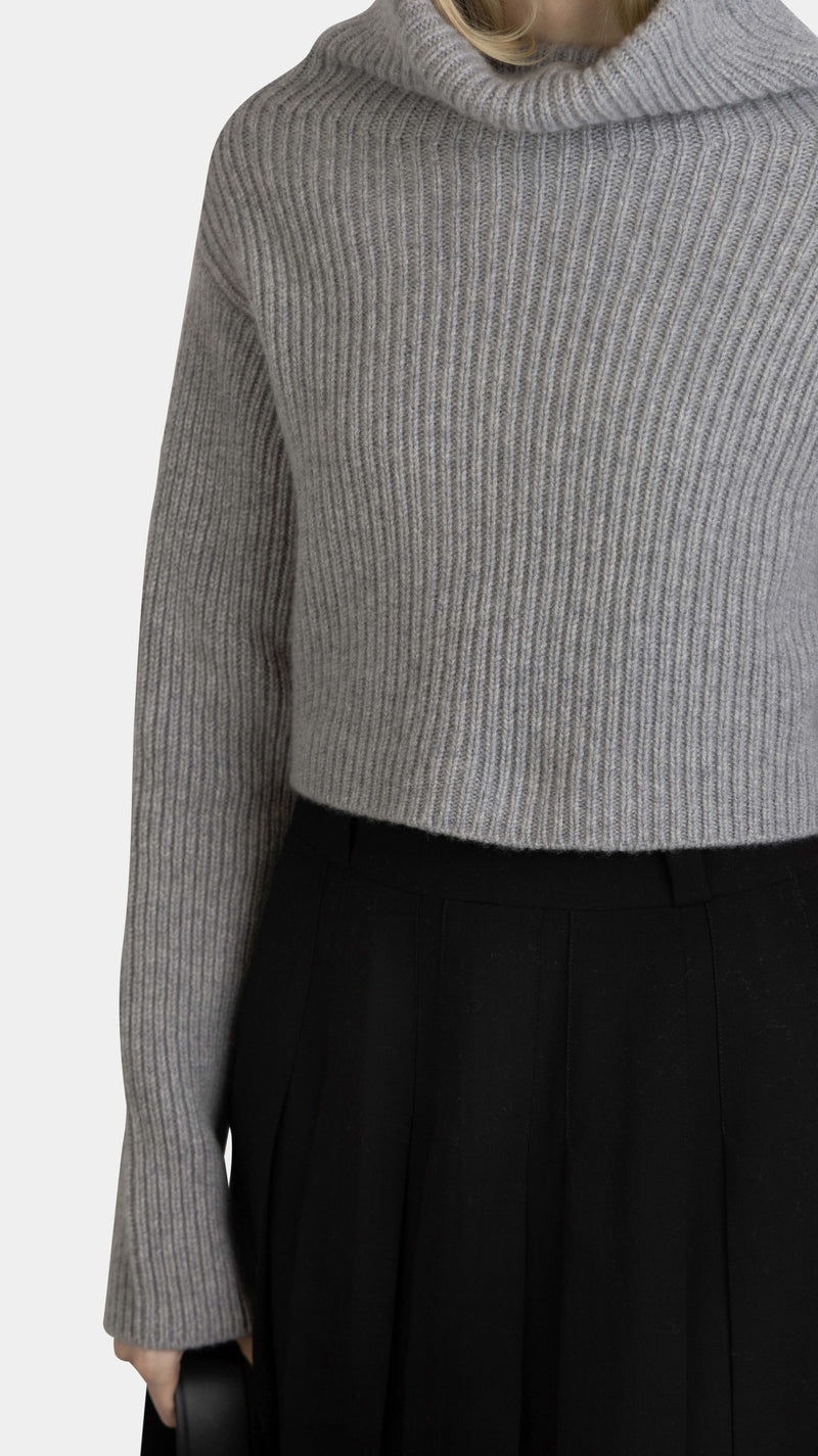 Nathalie Cashmere Sweater Felt Grey