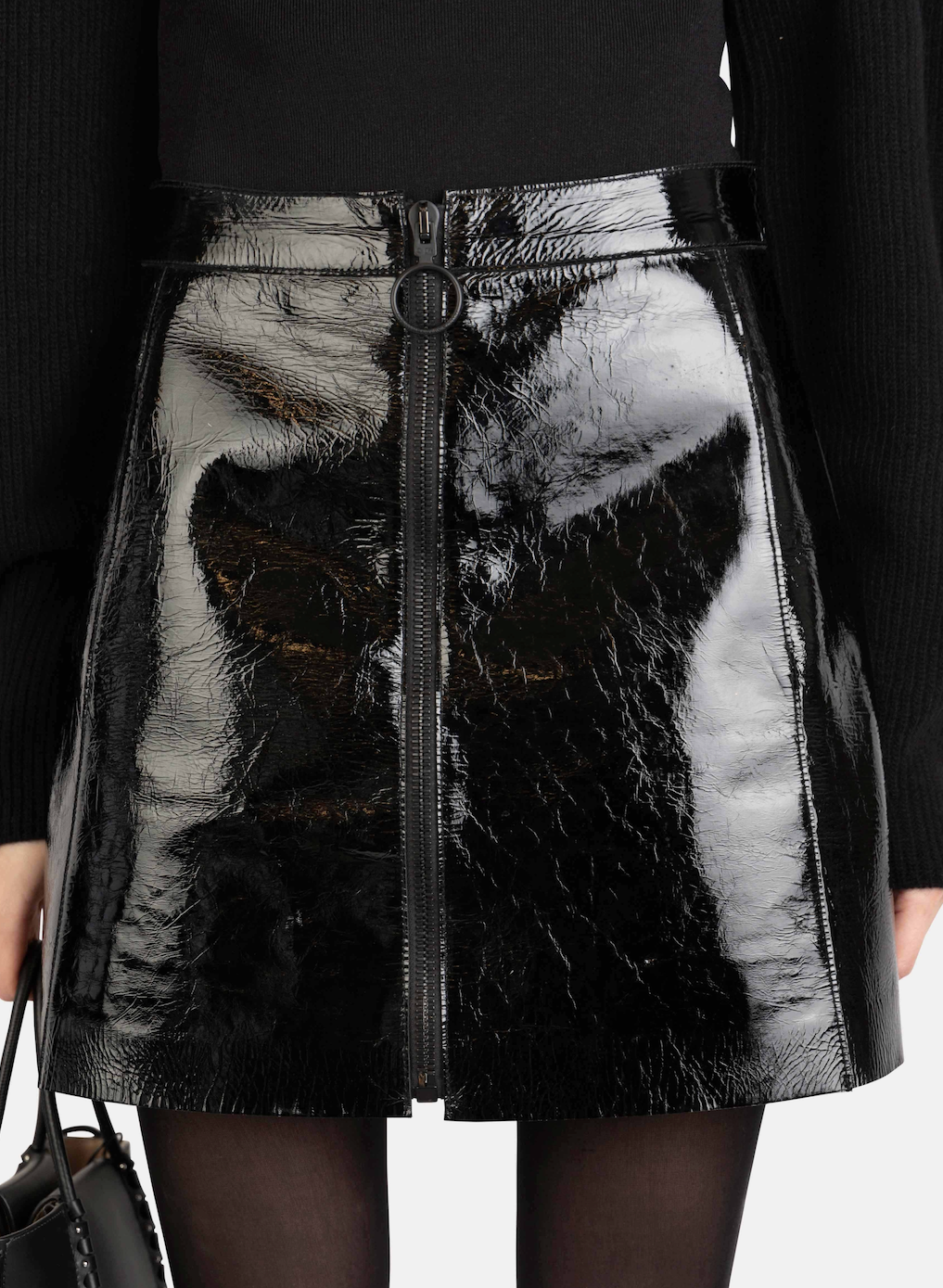 Off white outlet leather pencil skirt