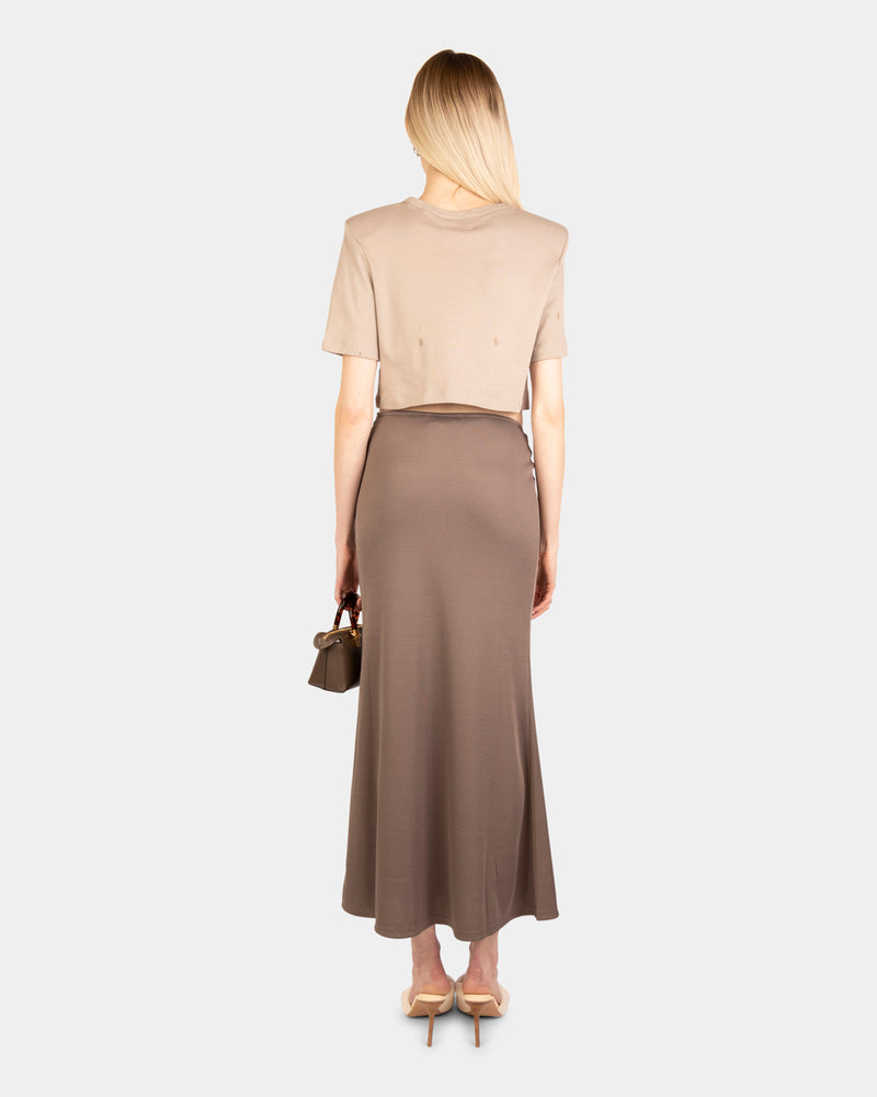 Ruched Distort Quartz Skirt Cinder