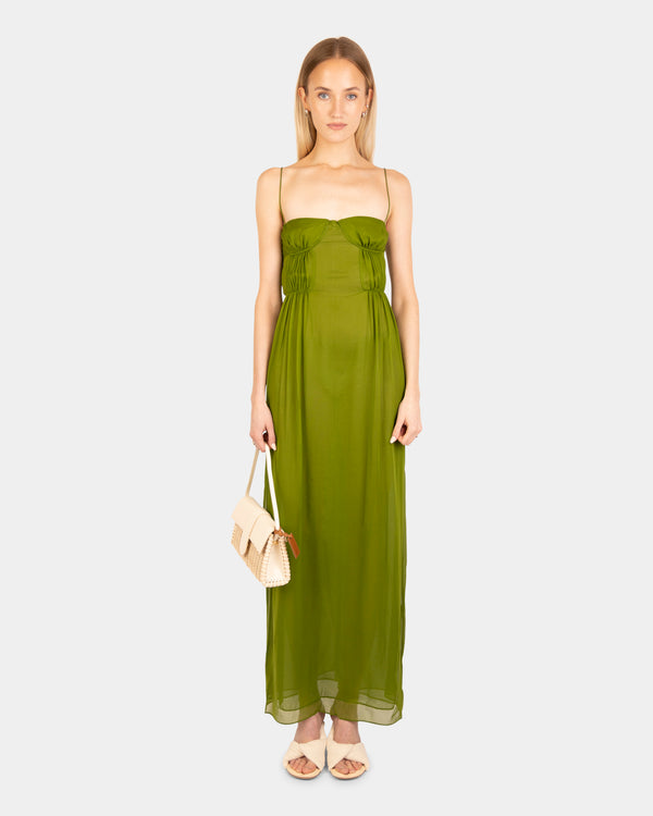 Balconette Bra Dress Green