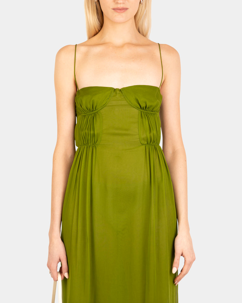 Balconette Bra Dress Green