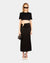 Ruched Distort Quartz Skirt Black