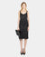 Sleeveless Sequinned Ribbed Dress Black