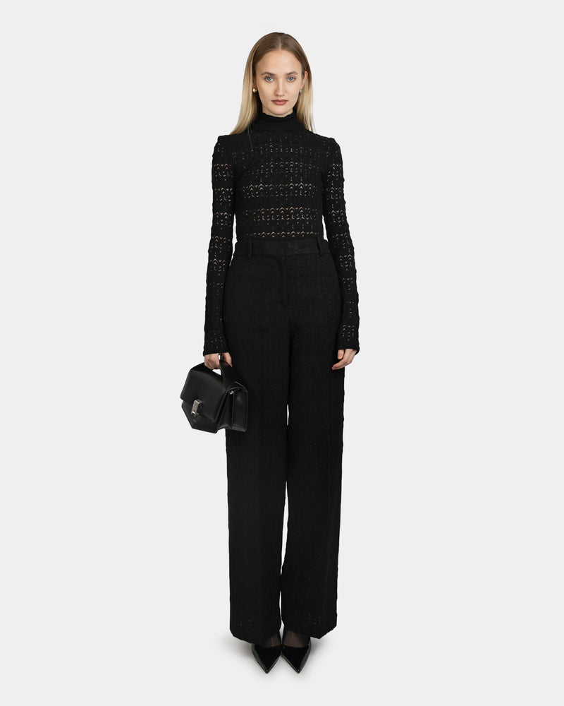 Classic Trousers with Lace effect