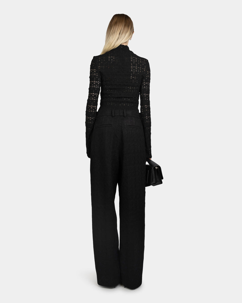 Classic Trousers with Lace effect