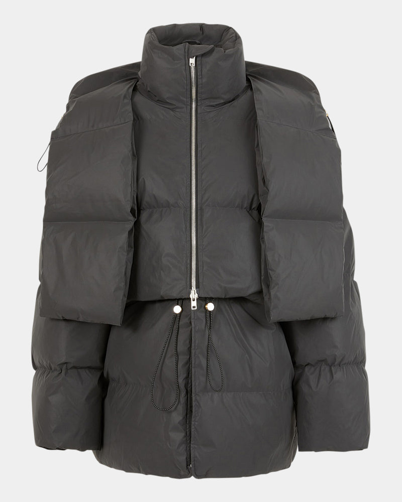 Zip Away Puffer Black Reflective