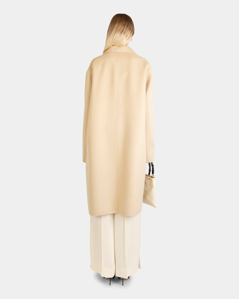 Single-Breasted Coat Cold Beige