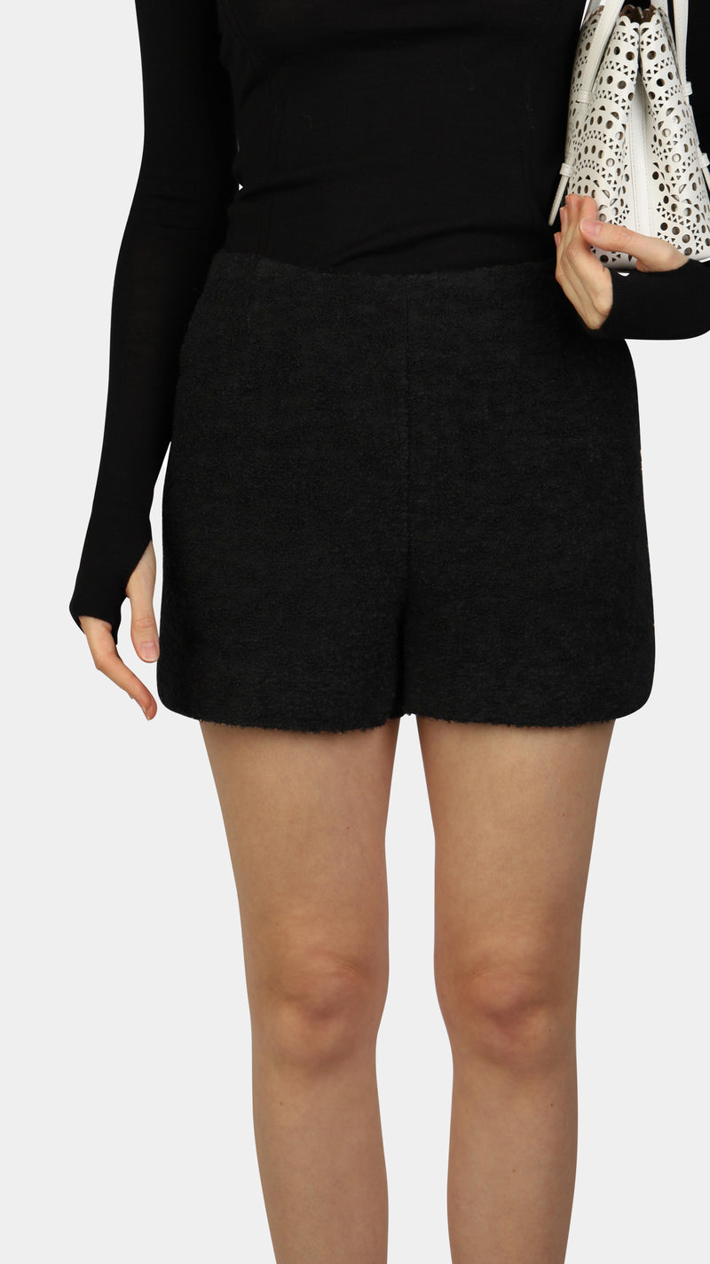 Bouclé Isa Shorts Black