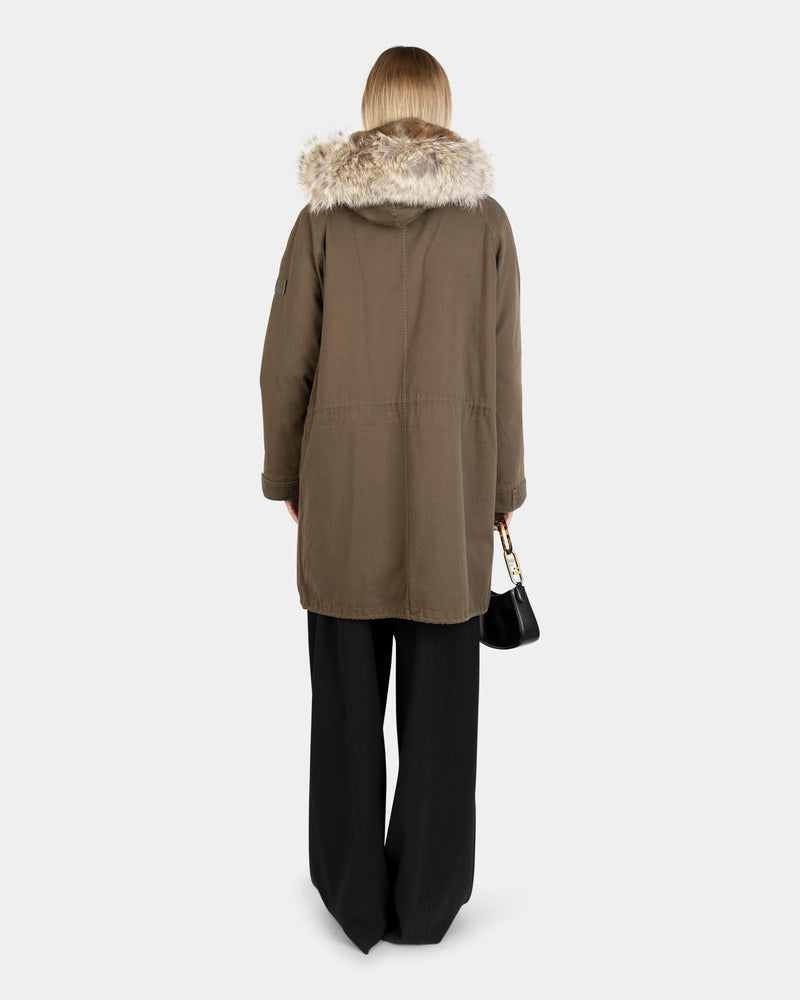 Parka 90cm Cotton/Rabbit/Coyote Green