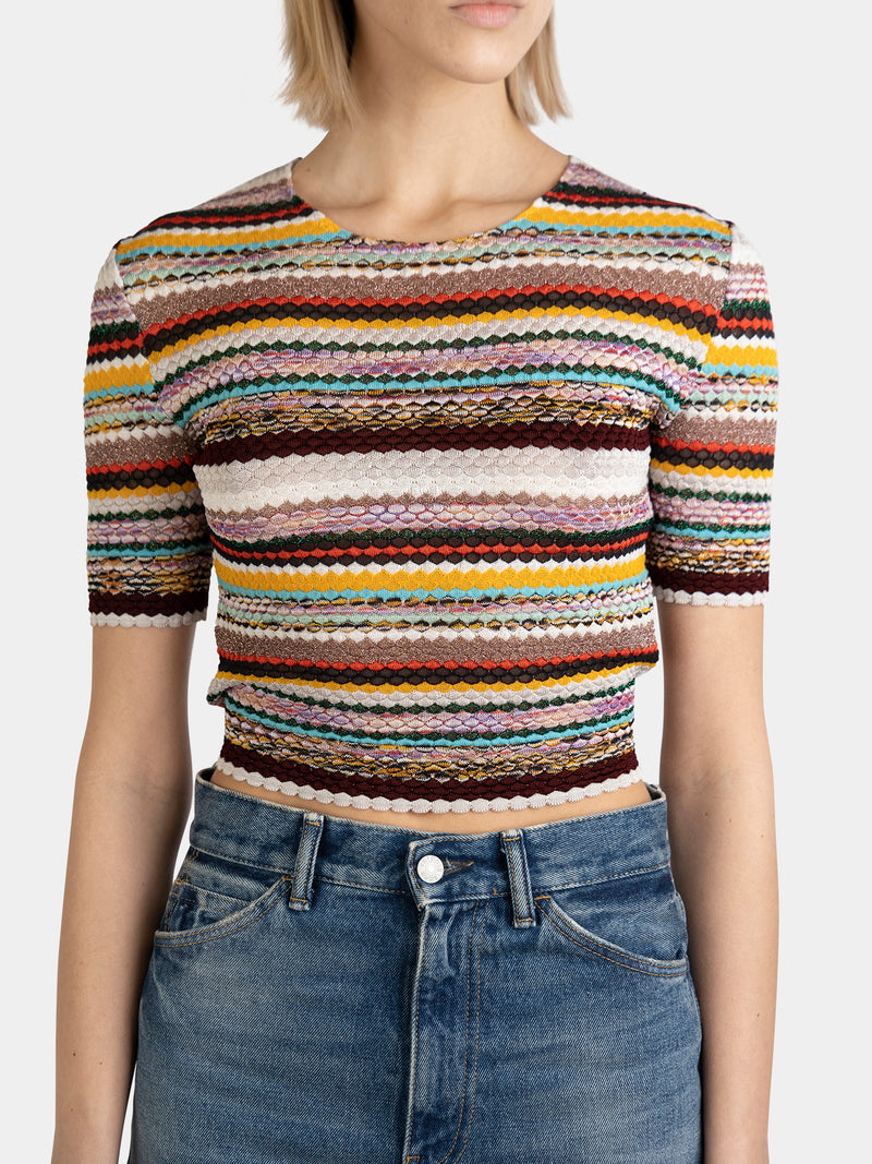 Short sleeve crew neck