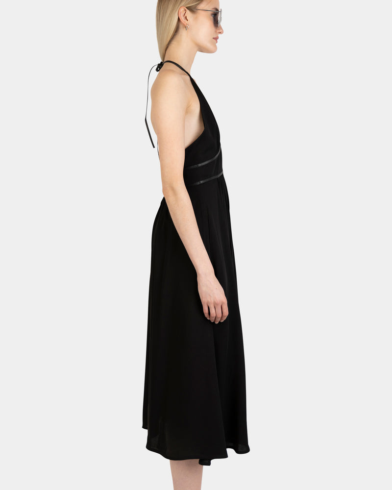 Crepe Open Back Dress
