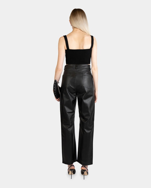Amanda Leather Pants Black