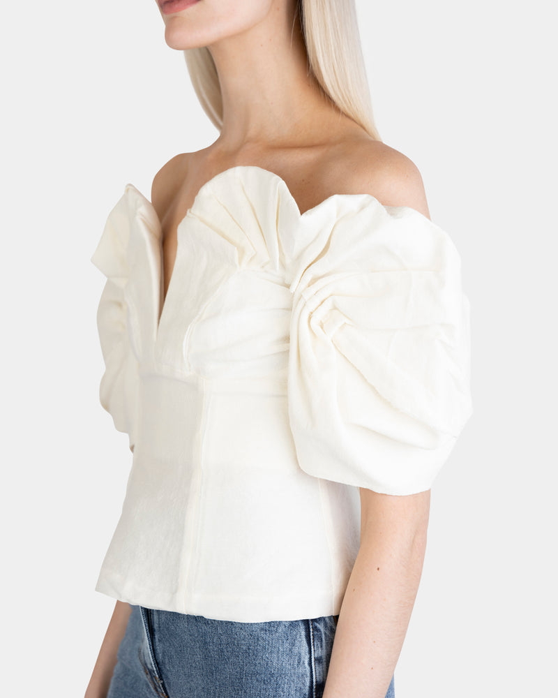 Abby Top Off White