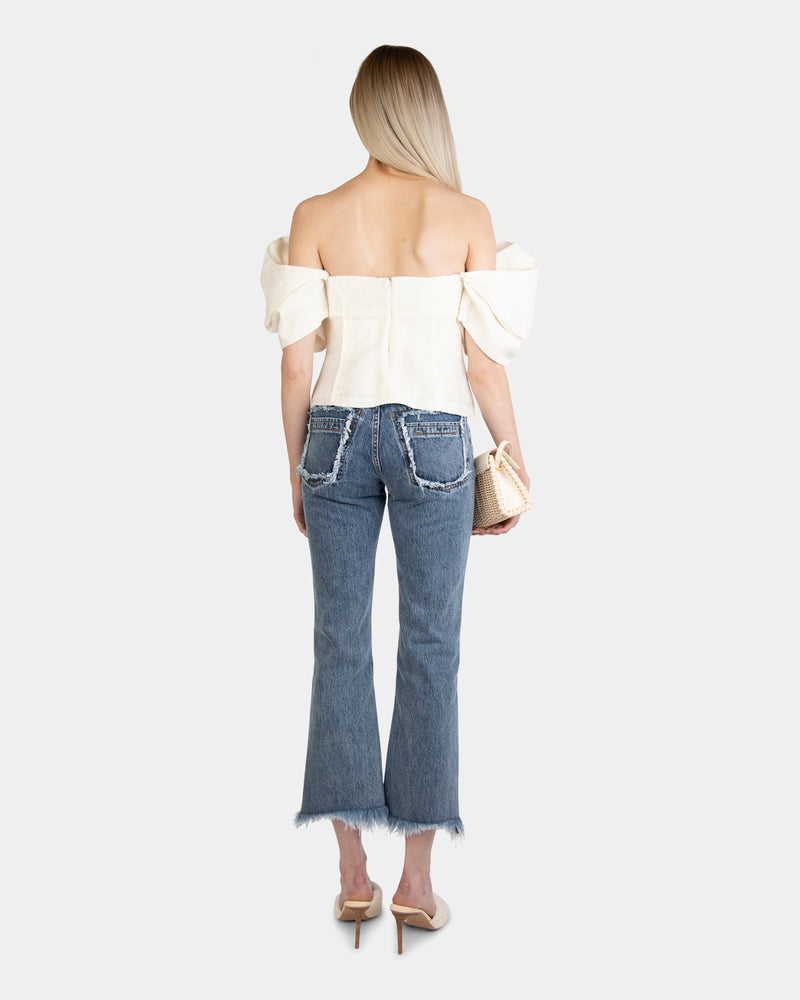 Abby Top Off White