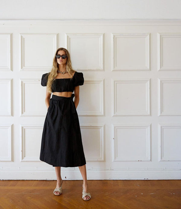 Kajsa Ruched Wrap Skirt