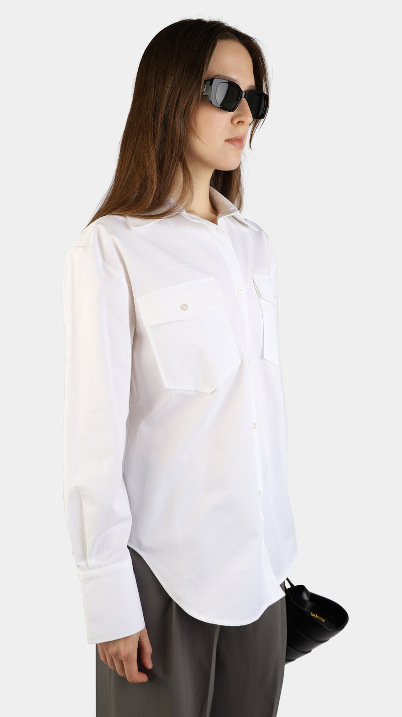 Mathilde Shirt With Pockets White