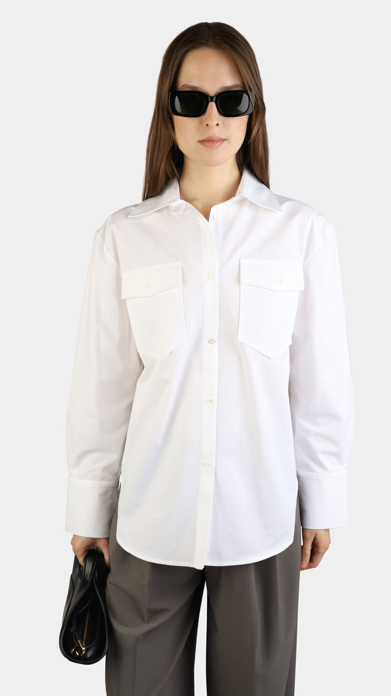 Mathilde Shirt With Pockets White