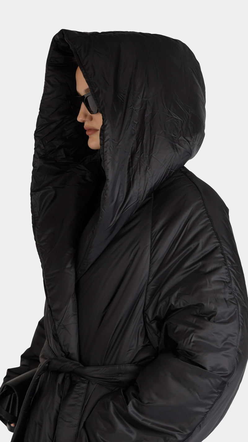 Travel Coat Light Nylon Black