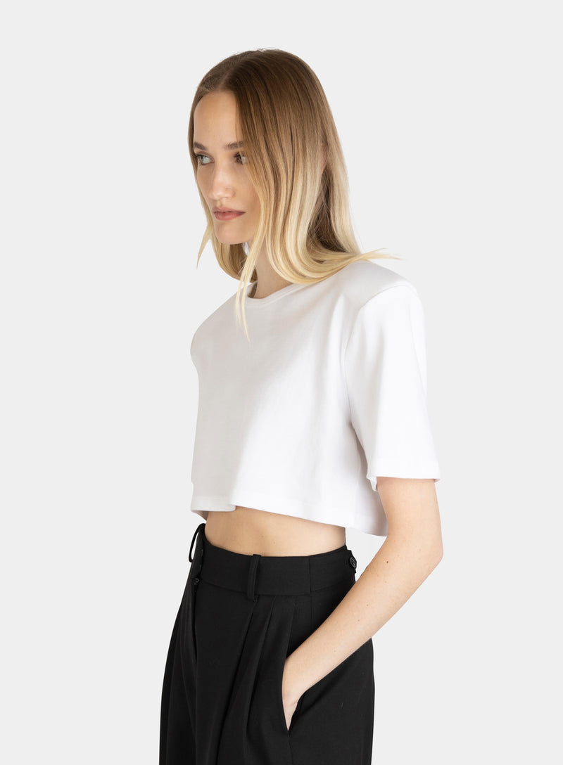 Fanny Cropped T-shirt White