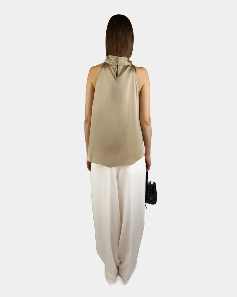 Beate Halterneck Top Champagne