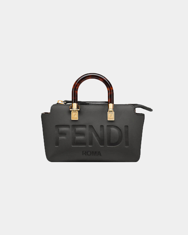 Fendi Neutral By The Way Boston FF Logo Mini Bag, Designer code:  8BS067AL9Q, Luxury Fashion Eshop
