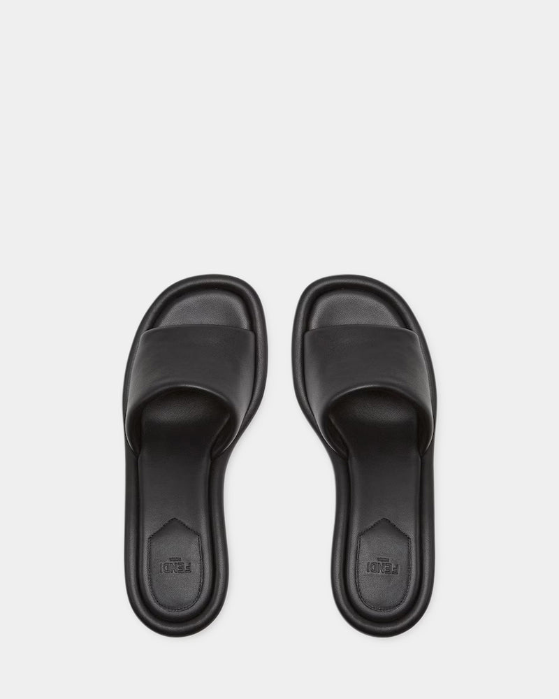 Fendi Nappa Slides Black