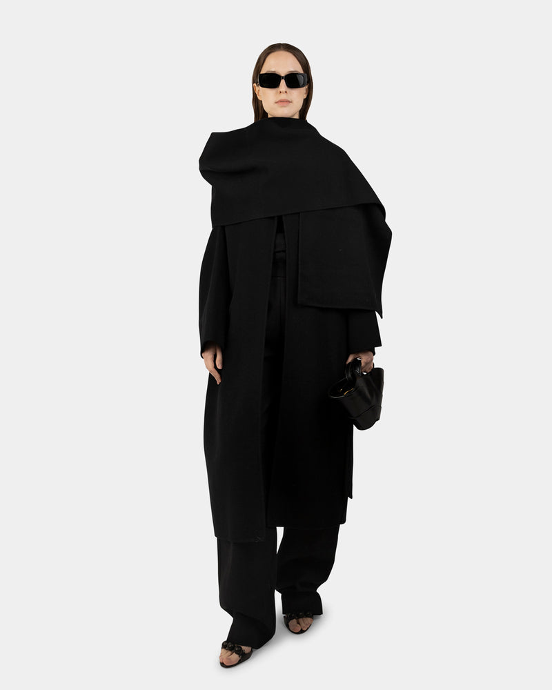 Klara Wool And Cashmere Coat Black