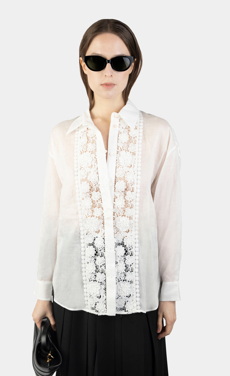 Raie Lace Flower Shirt