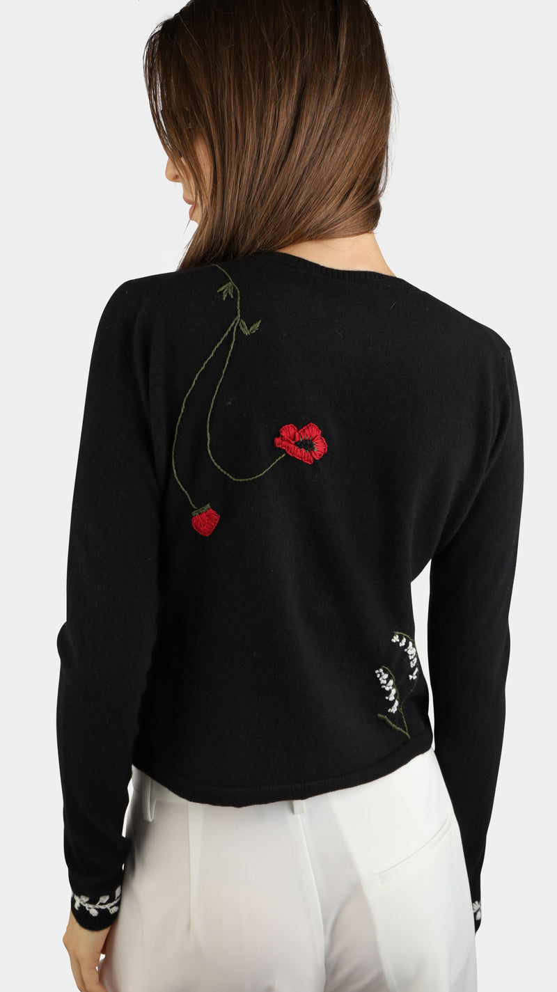 Wild Poppy Cardigan Black