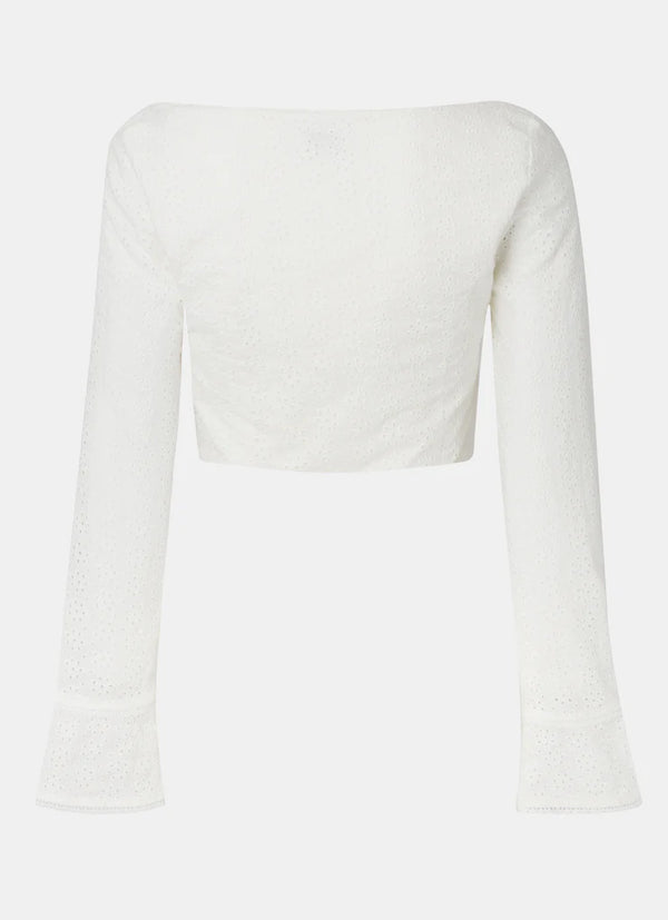 Broderie Anglaise Top White