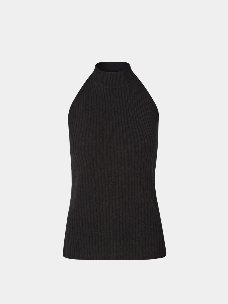 Cashmere Halterneck Black