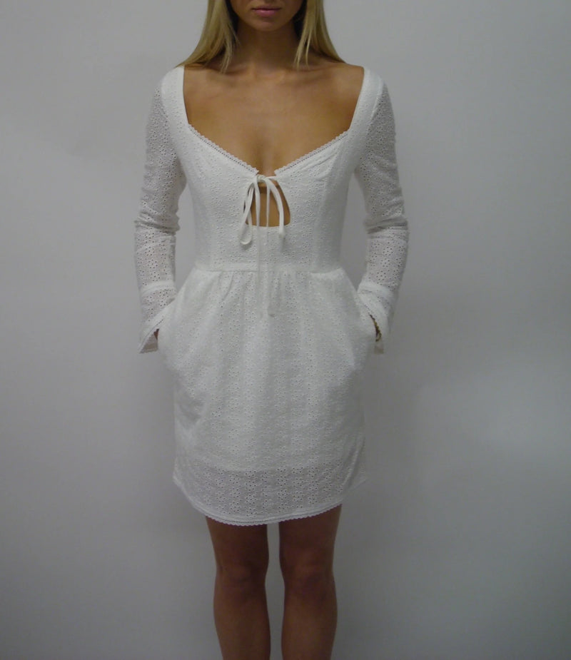 Broderie Anglaise Dress White