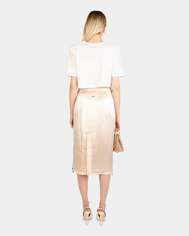 Fendi Satin Skirt White