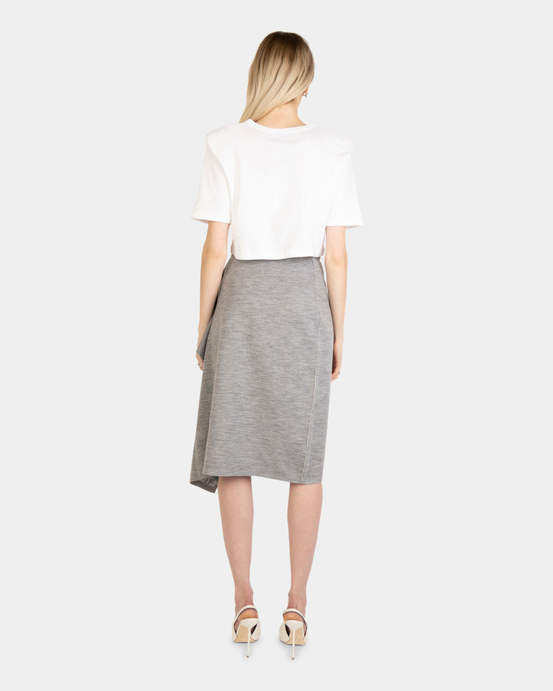 Fendi Wool Skirt Grey
