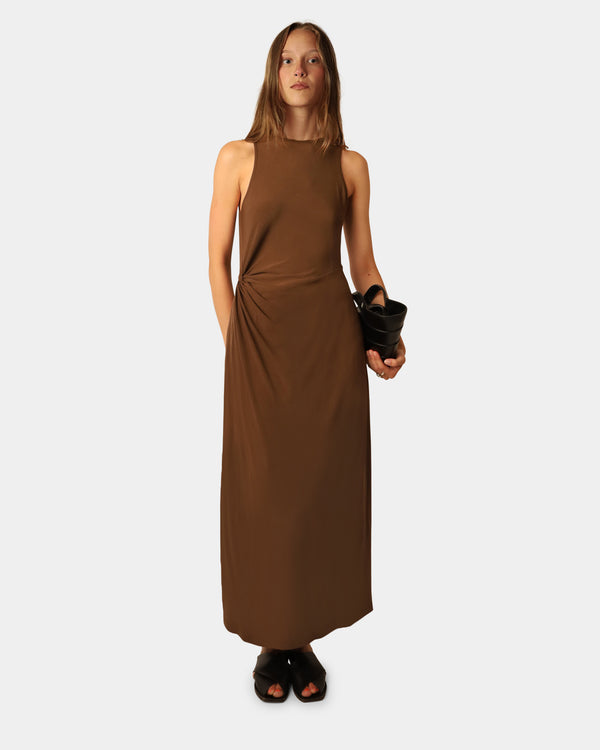 Oeuvre Draped Dress Wood