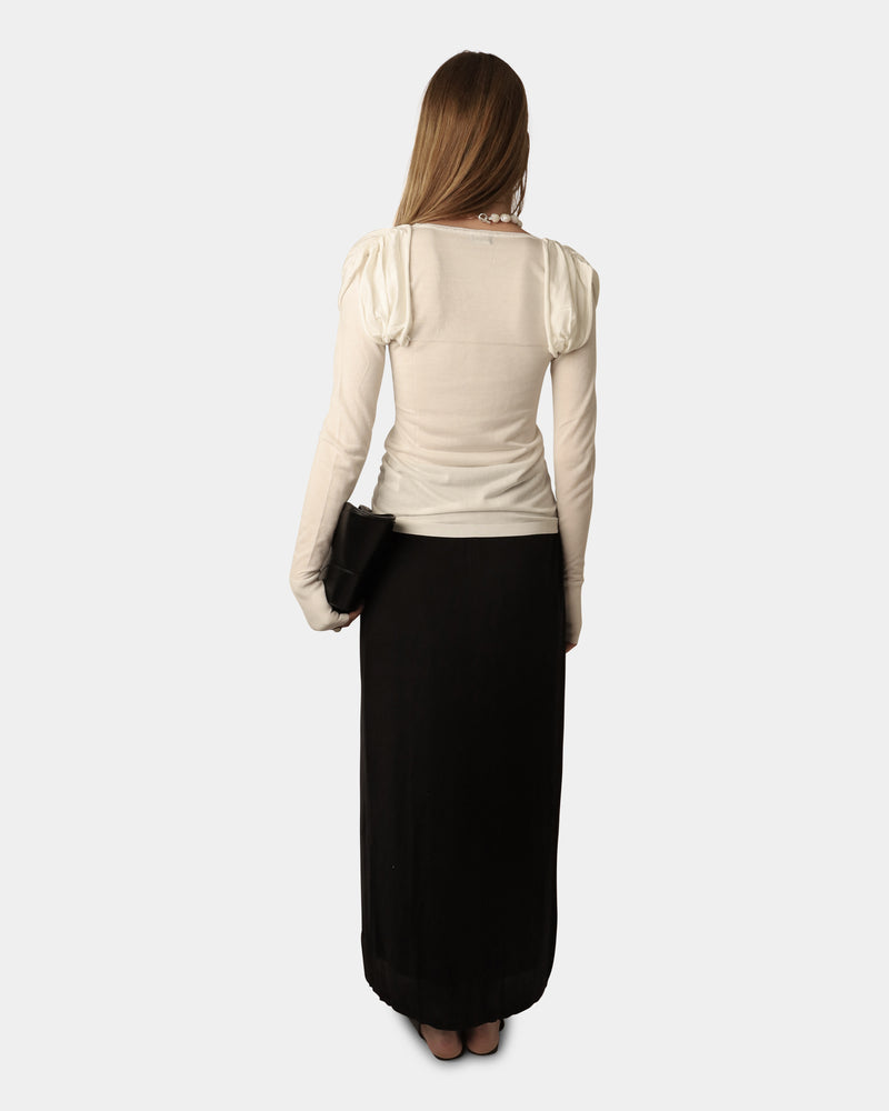 Baroque Long Sleeve Top White