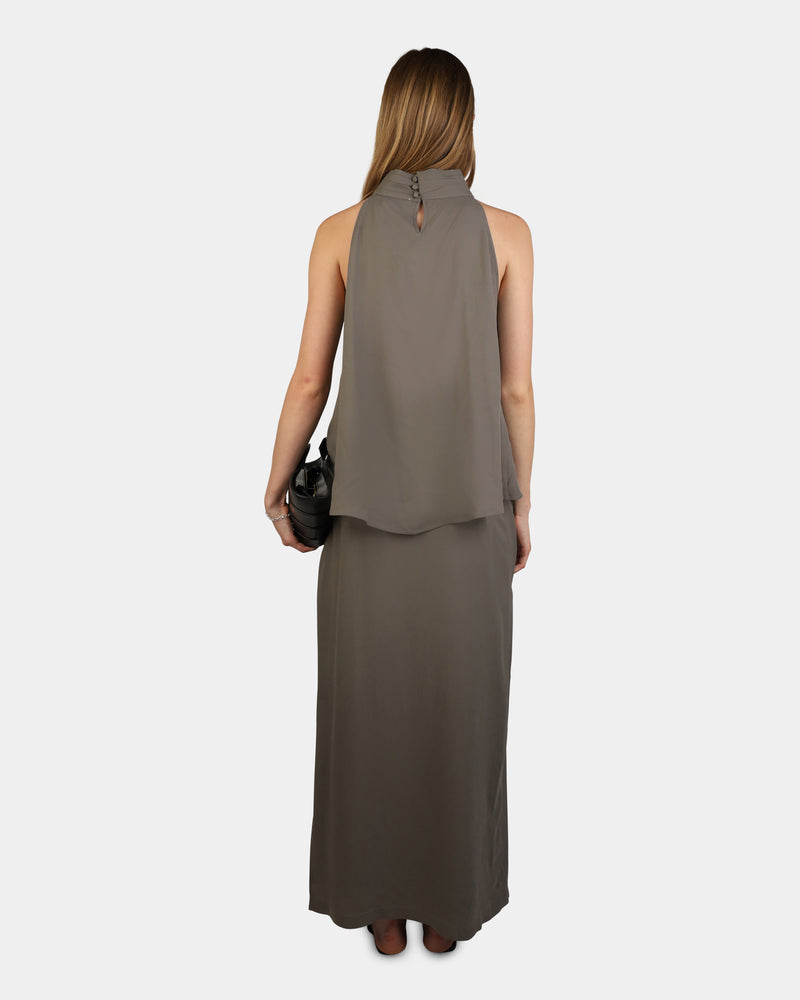 Poem Draped Skirt Taupe