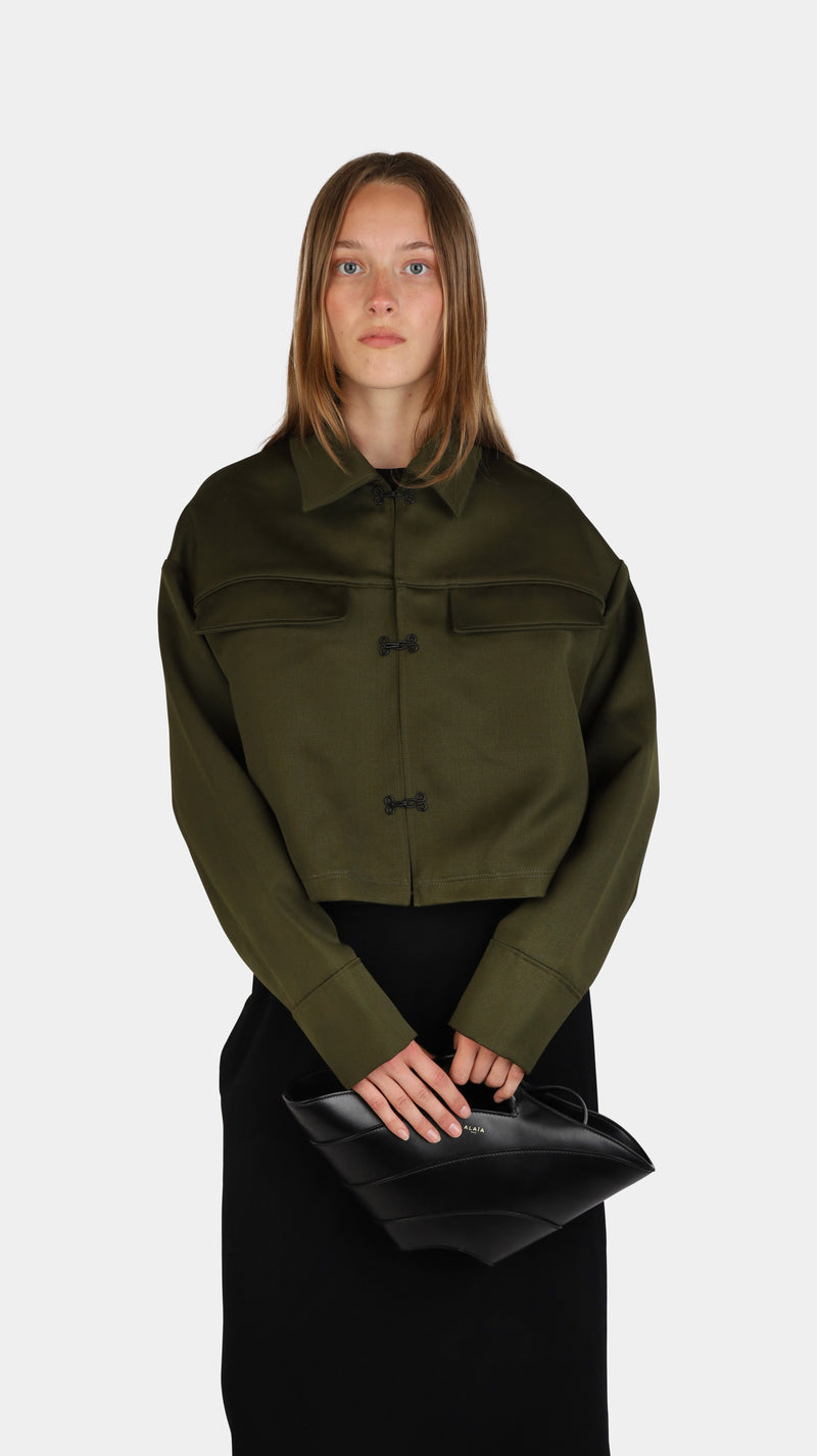 Lumi Hook & Eye Jacket Green