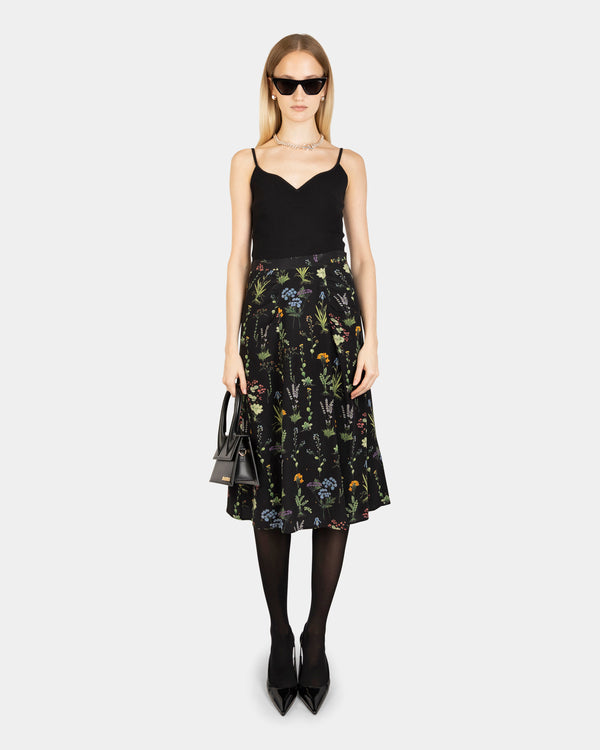 Nathalie Schuterman Floral Silk Skirt