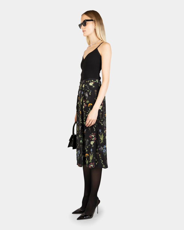 Nathalie Schuterman Floral Silk Skirt