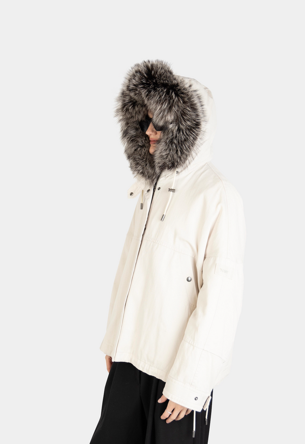 Jacket 64cm Cotton Rabbit Fox Beige