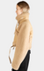 Reversible Cropped Shearling Coat Sand