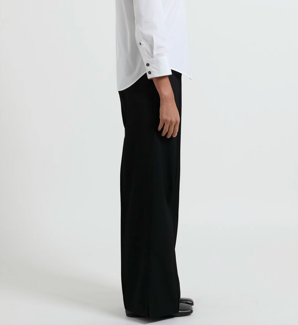 Fluid Silk and Viscose Trousers Black