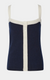 Cashmere Tank Top Blue and White