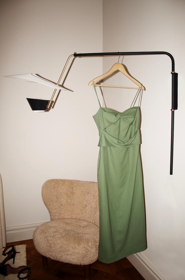 Iver Draped Dress Green