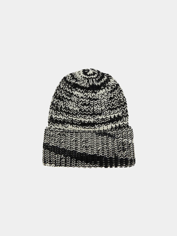 Zig-Zag Knitted Wool Hat