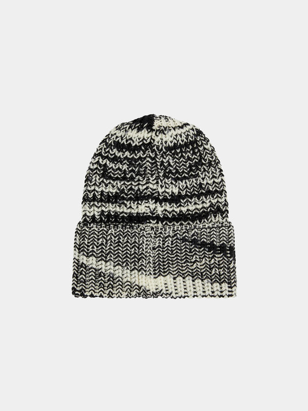 Zig-Zag Knitted Wool Hat