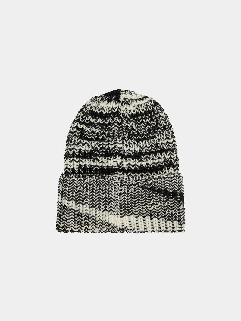 Zig-Zag Knitted Wool Hat