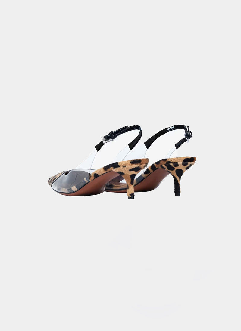 Le Coeur Slingbacks Leopard Brown