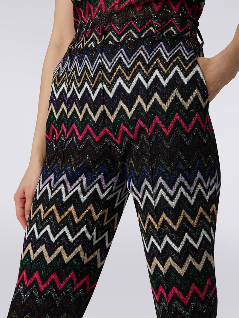 Knitted Zig-zag Trousers Multicolor